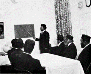 Chief Rabbi Levy Teaching Student Rabbis